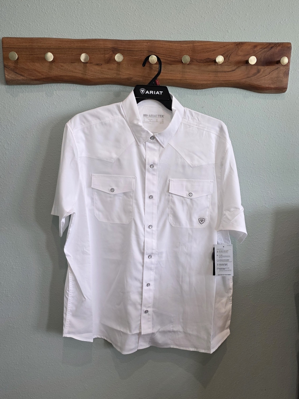 Ariat White Short-Sleeve Western Button-Down Shirt